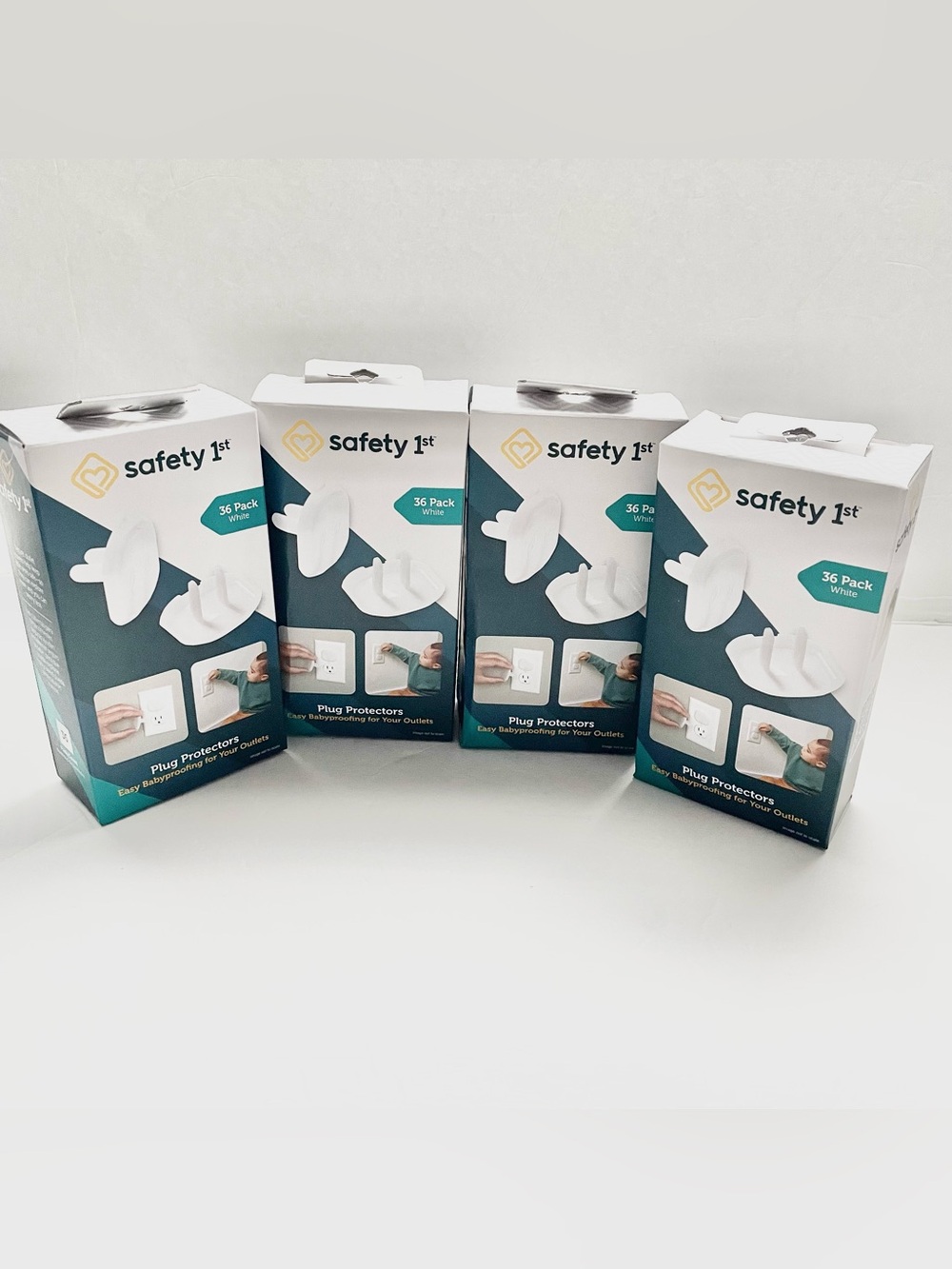 Safety 1st White Plug Protectors - 36 Pack (Set of 4 Boxes)